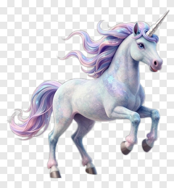 A Magical Unicorn With Glowing Mane PNG