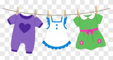 Baby Clothes Hanging On Line PNG