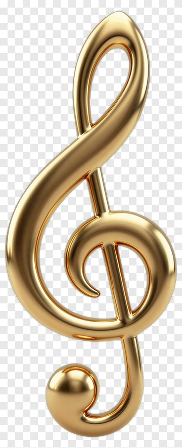 Golden Treble Clef PNG