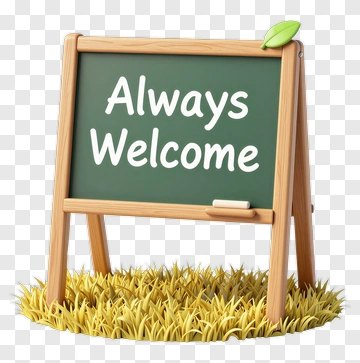 Always Welcome Chalkboard Sign PNG