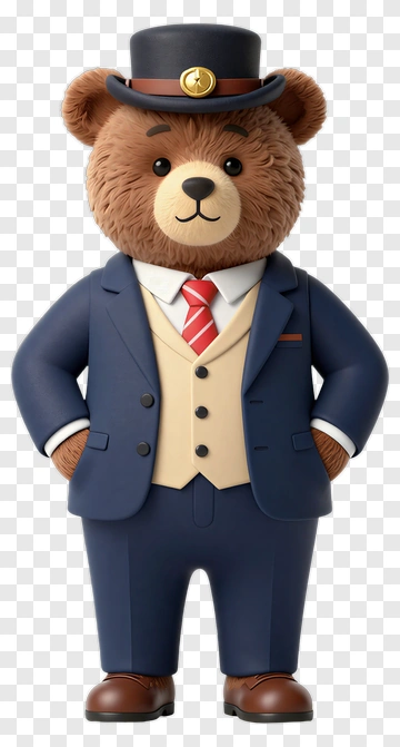 Bear In Formal Attire PNG