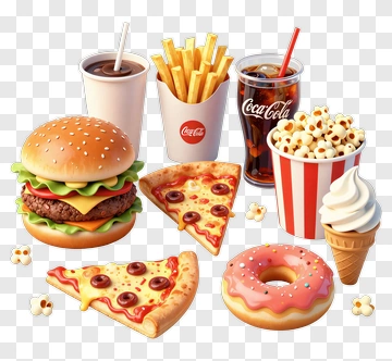 Fast Food Meal Collection PNG