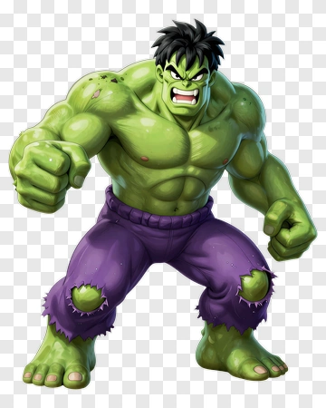 Hulk In Angry Pose PNG