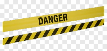 Warning Tape Danger Sign PNG