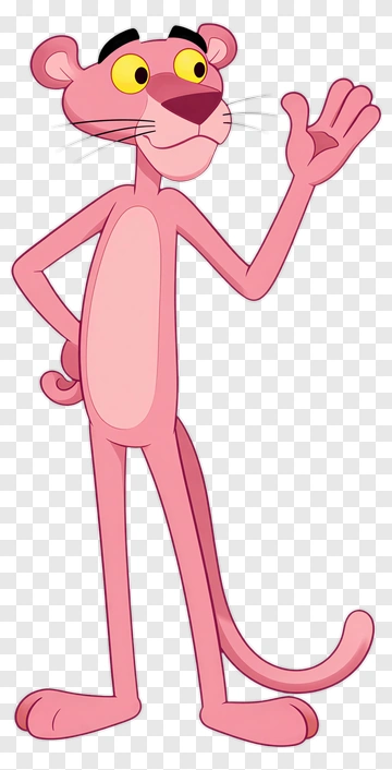 Pink Panther Waving PNG