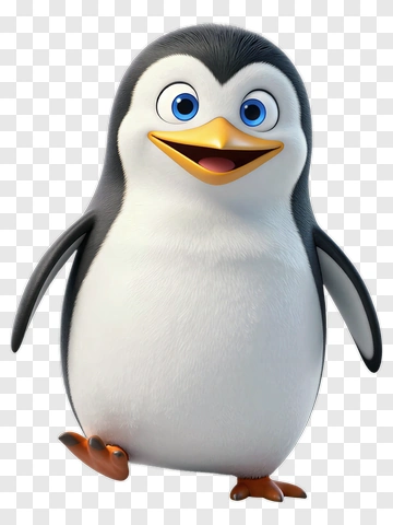 Happy Cartoon Penguin PNG