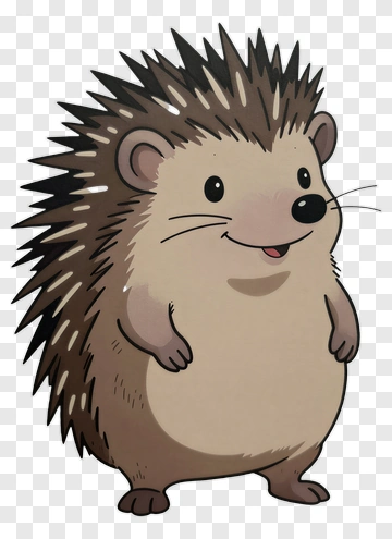 Cute Cartoon Hedgehog PNG