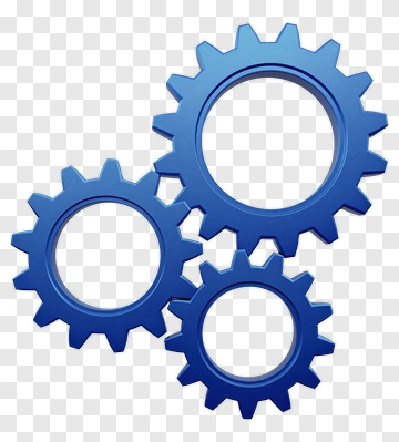 Blue Gear Set PNG