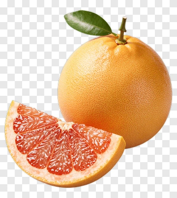 Grapefruit With A Slice PNG