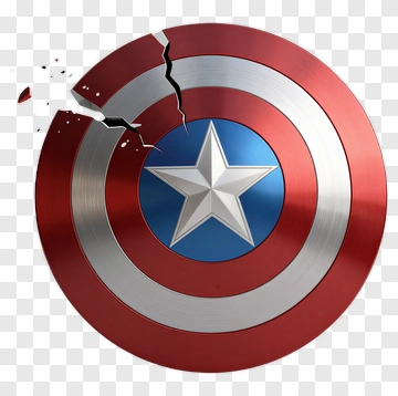 Captain America Shield Cracked PNG