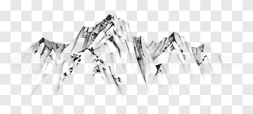 Hand Drawn Mountain Range PNG