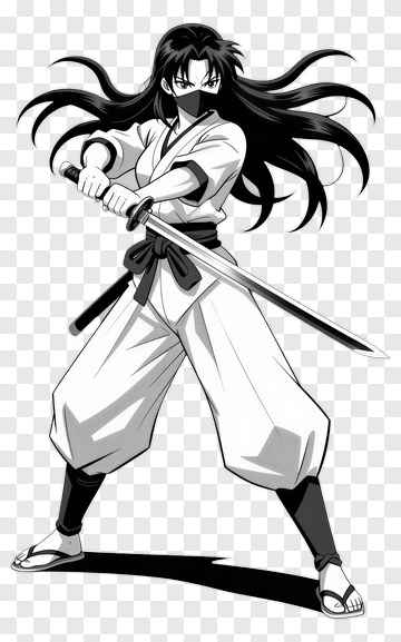 Anime Samurai Warrior PNG