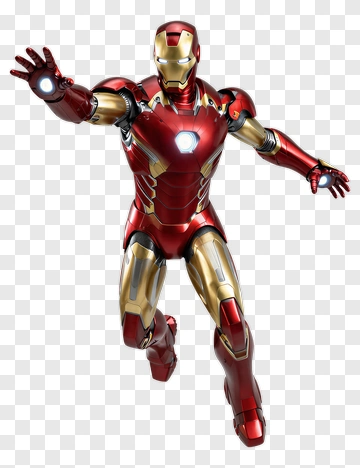 Iron Man In Red And Gold Armor PNG