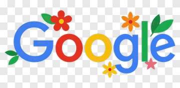 Google Logo With Flowers And Leaves PNG