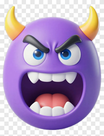 Angry Devil Monster Emoji PNG