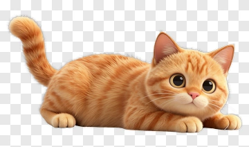Ginger Cat With Big Eyes PNG