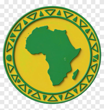 Map Of Africa In Circular Emblem PNG