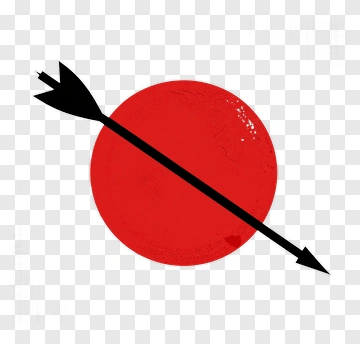 Arrow Through Red Circle PNG