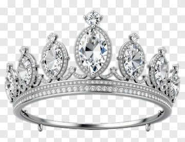 Silver Tiara With Diamonds PNG