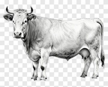Realistic Hand Drawn Bull PNG