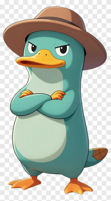 Perry The Platypus In A Hat PNG