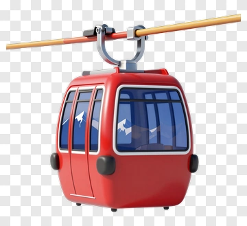 Red Cable Car PNG