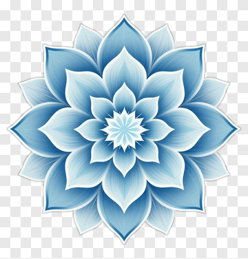 Blue Flower Mandala PNG