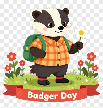 Badger Day Adventure PNG