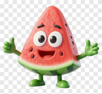 Watermelon Character PNG