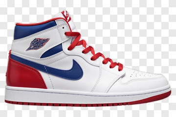 Air Jordan 1 High In Red Blue White PNG