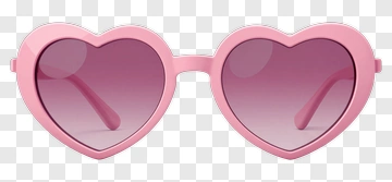 Heart-Shaped Pink Sunglasses PNG