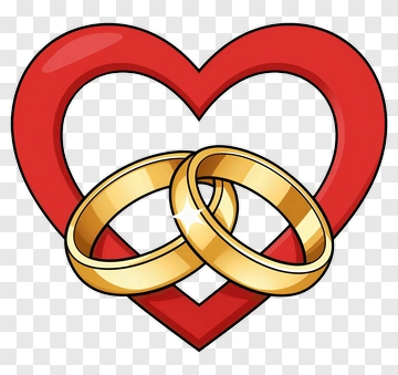 Wedding Ring In Heart PNG