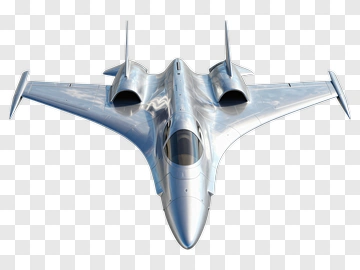 Silver Fighter Jet PNG