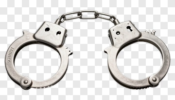 Silver Handcuffs PNG