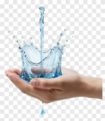 Hand Holding Water Splash PNG