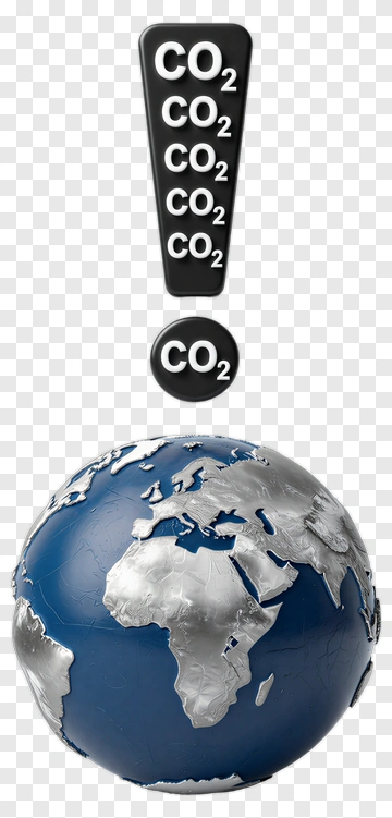 Earth With Carbon Dioxide Symbol PNG