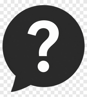 Black Speech Bubble With White Question Mark PNG