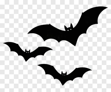 Three Bats Flying PNG