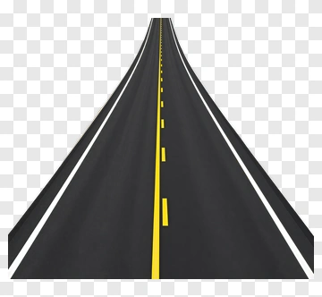Straight Road With Center Line PNG