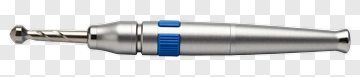 Silver Drill Bit With Blue Accents PNG