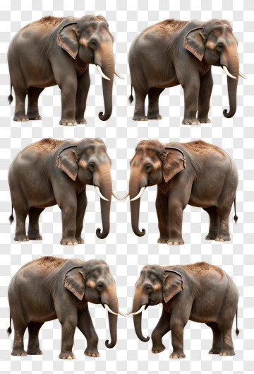 Elephant Group PNG