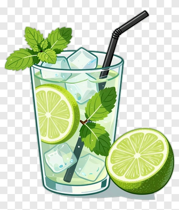 Refreshing Lime Mint Drink PNG