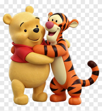 Winnie The Pooh And Tigger Hug PNG