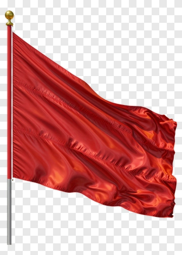 Red Flag On Pole PNG