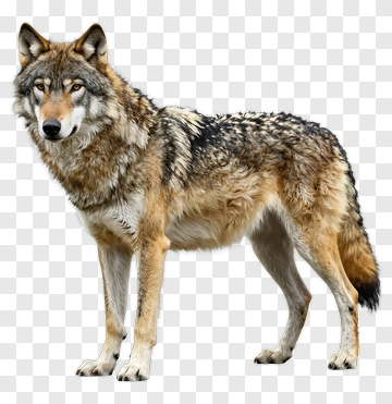 Gray Wolf Standing PNG