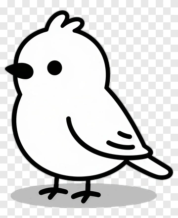 Cute Bird Illustration PNG