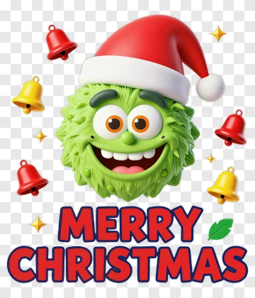 Grinch Wearing Santa Hat PNG