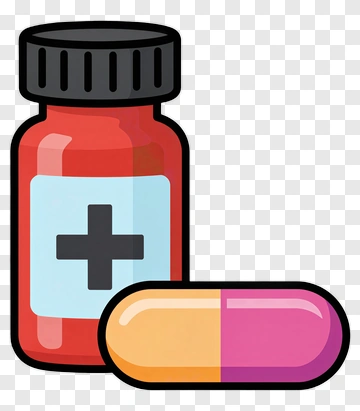 Medicine Bottle And Pill PNG