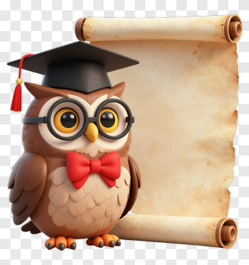 Owl In Graduation Cap PNG