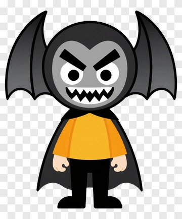 Cartoon Bat Vampire Character PNG